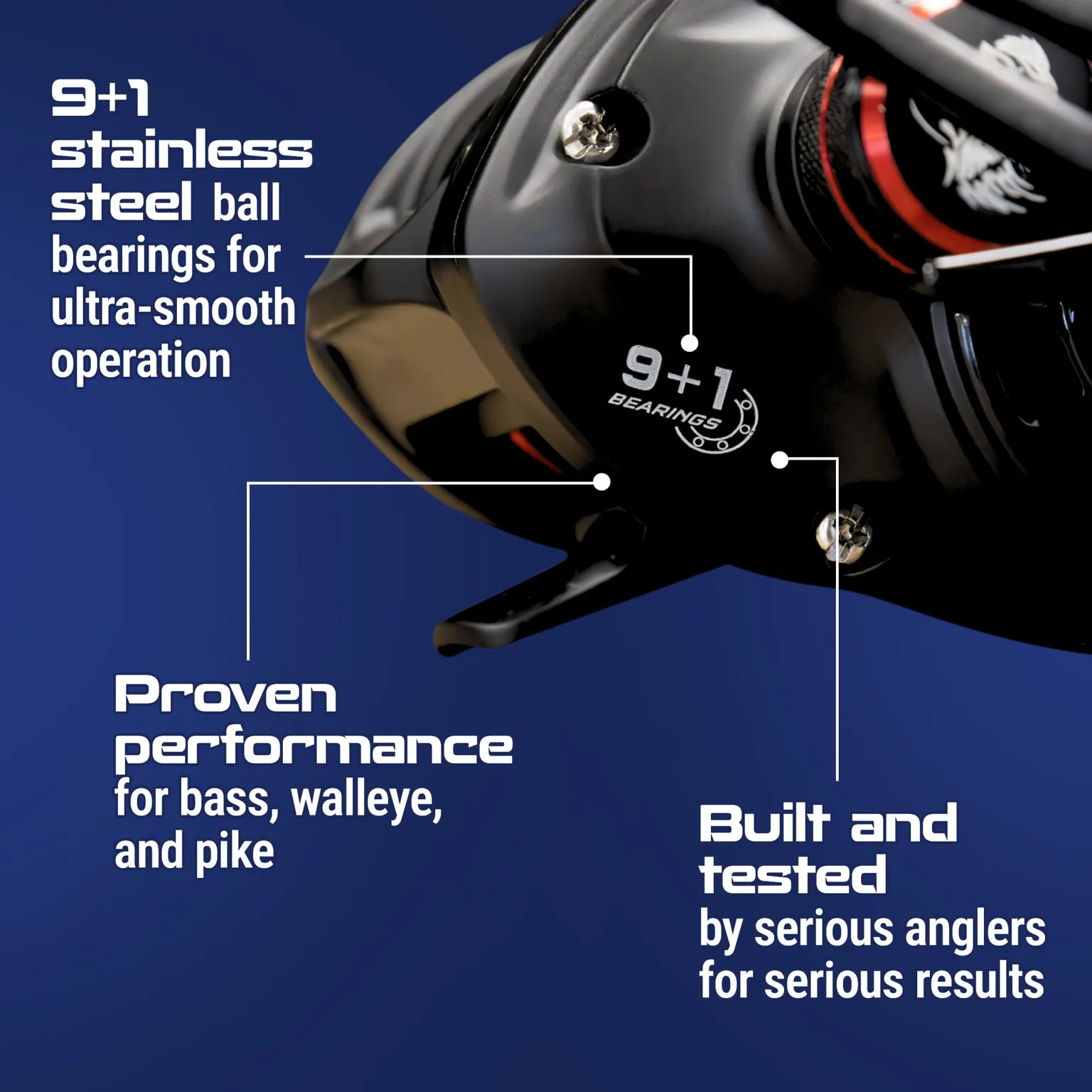 Reaction Tackle Baitcasting Fishing Reel – ReactCast Edition- High-Speed 7.3:1 Gear Ratio